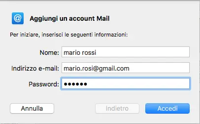 indirizzo email sbagliato reply