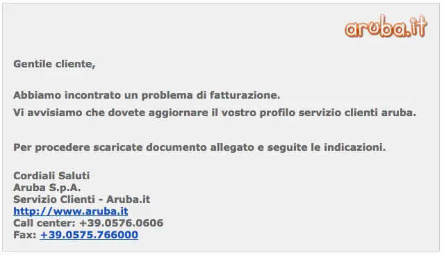 phishing aruba tutto sulla posta elettronica