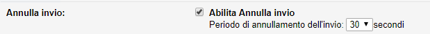 gmai annullamento invio email