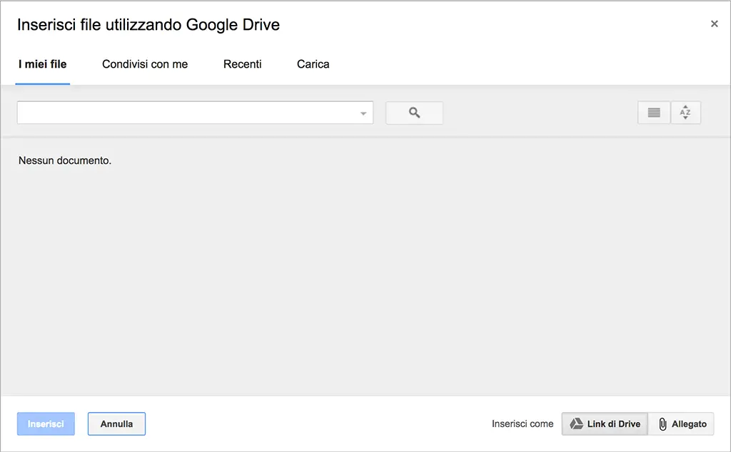 gmail google drive inviare files grandi