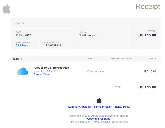 phishing apple icloud storage