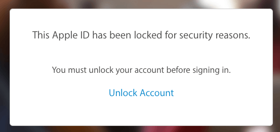 id apple bloccato phishing