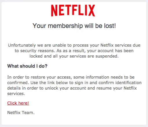 phishing netflix email