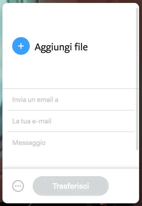 wetransfer trasferire grandi files