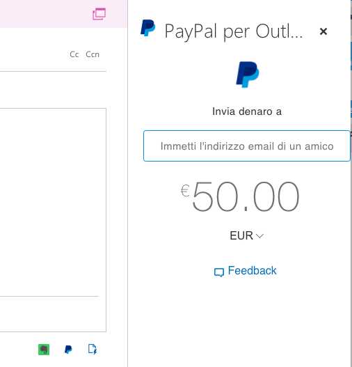 invoare denaro paypal outlook