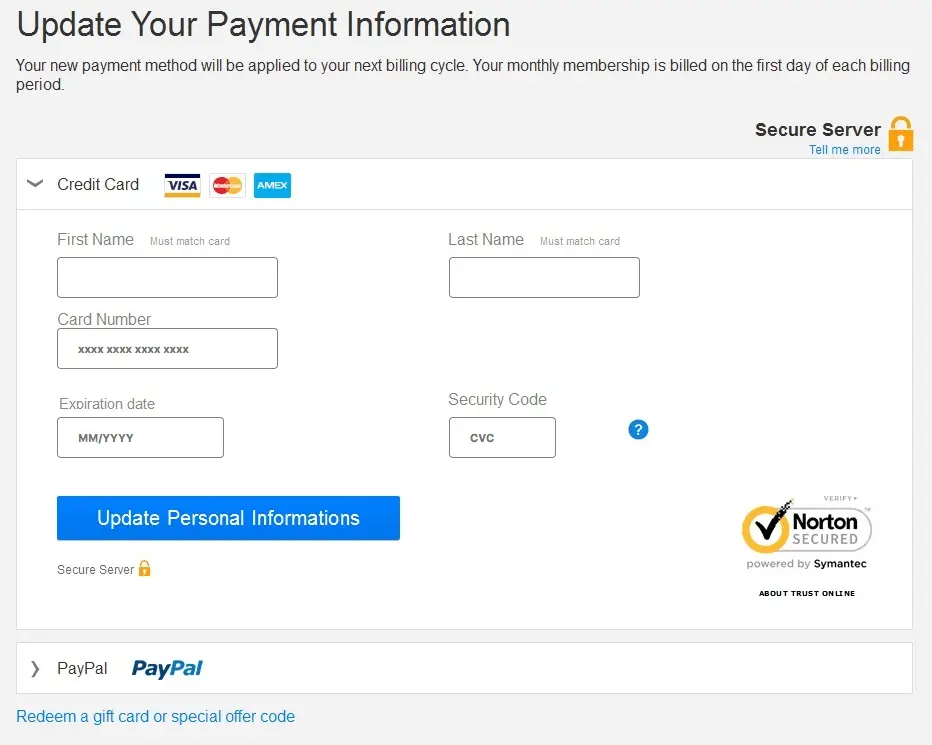 netflix phishing informazioni pagamento carta di credito