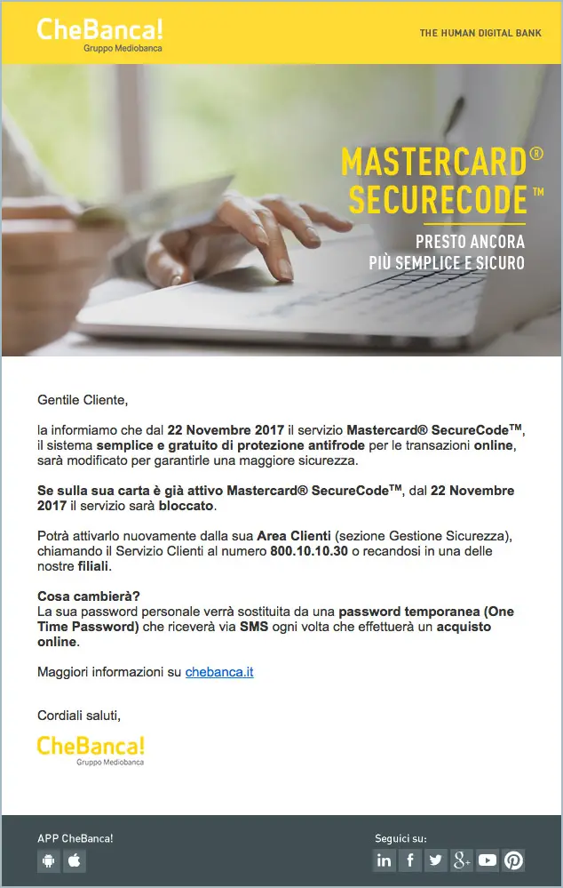 email chebanca reale
