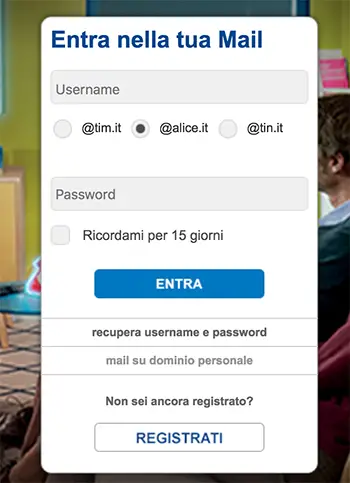 non riesco a spedire email con alice