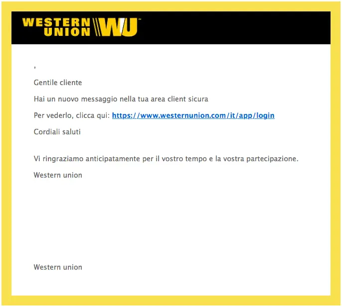 phishing western union