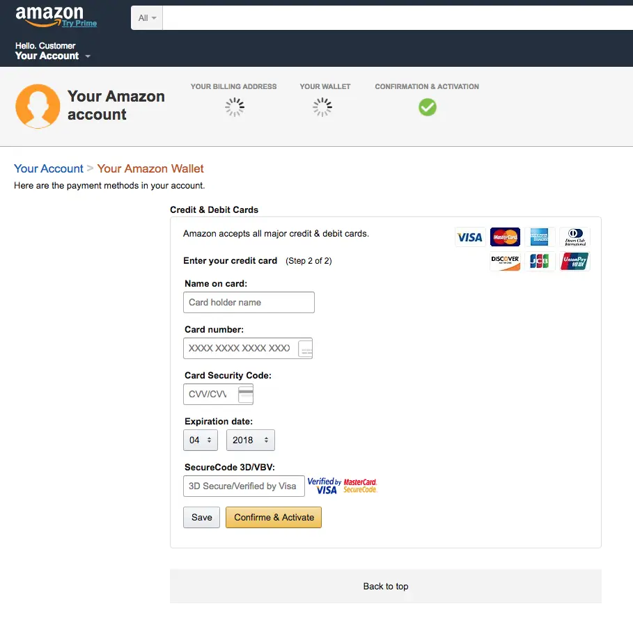 amazon phishing sito falso