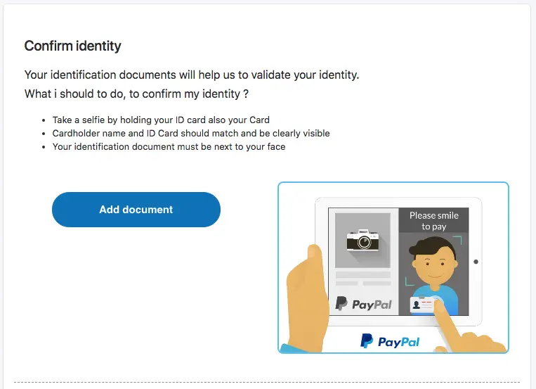 paypal phishing richiesta carta identità