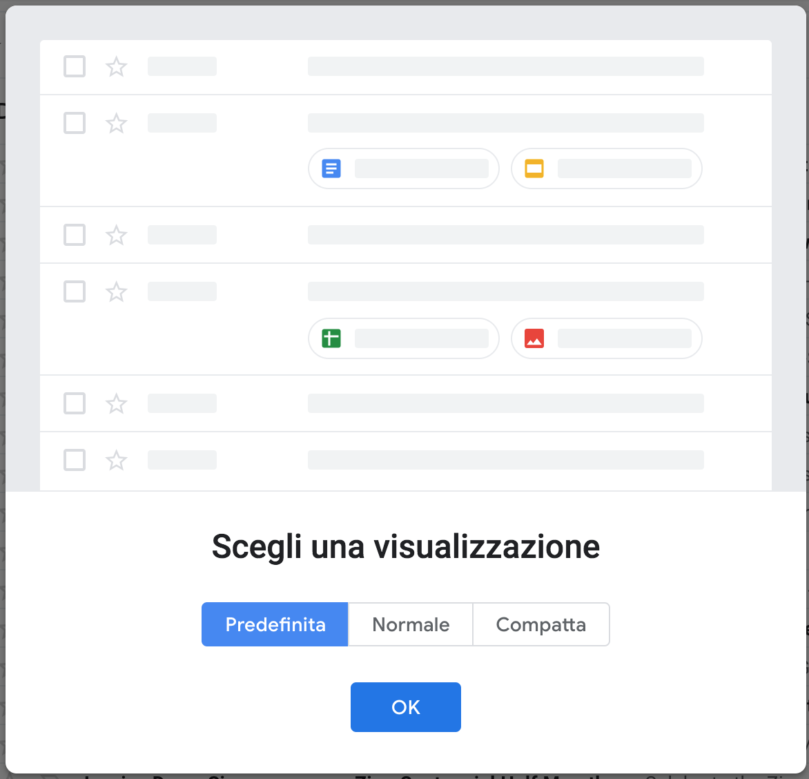 nuova versione gmail visualizzazione