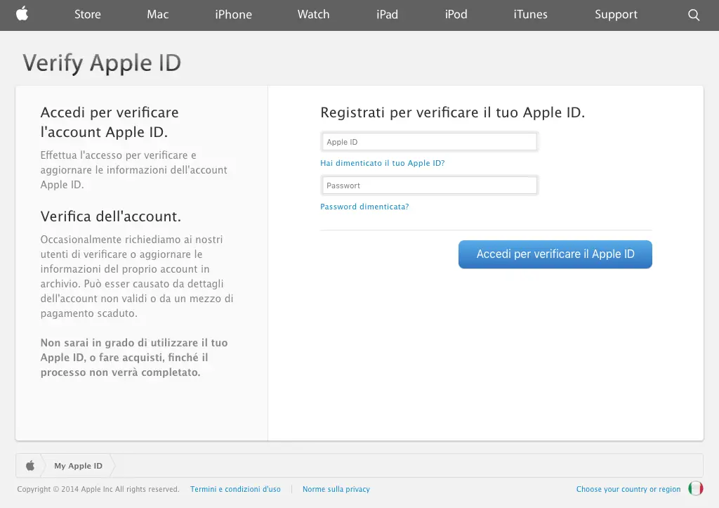 apple phishing apple store