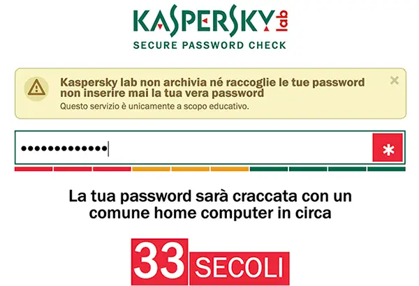 verifica password