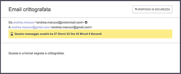 protonmail svela email crittografata