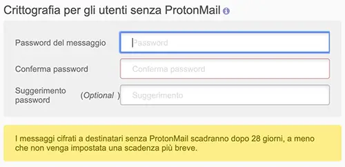 protonmail password