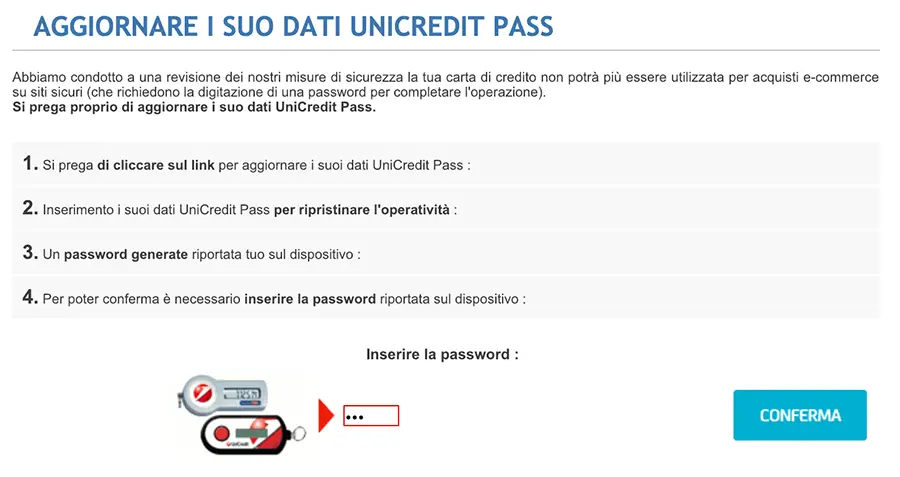 unicredit phishing