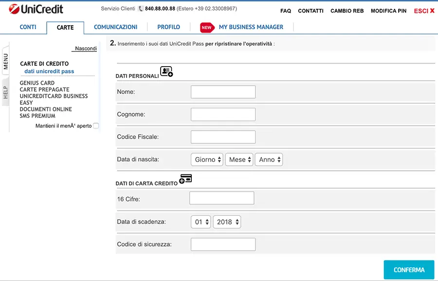 unicredit phishing