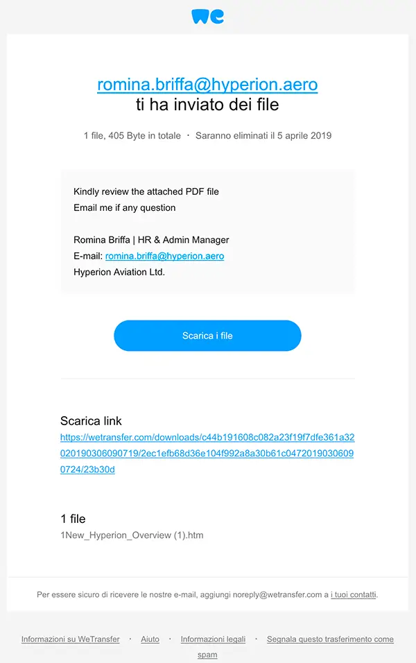 phishing wetransfer