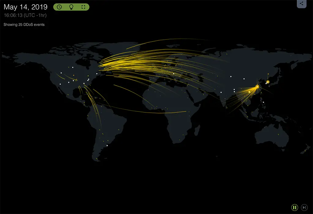 mappa attacchi ddos tuttosullapostaelettronica