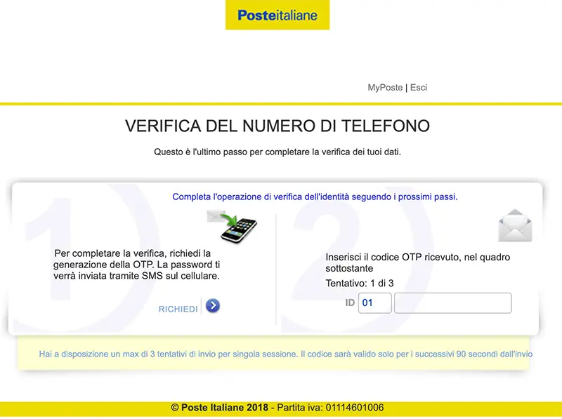 phishing poste italiane 2019