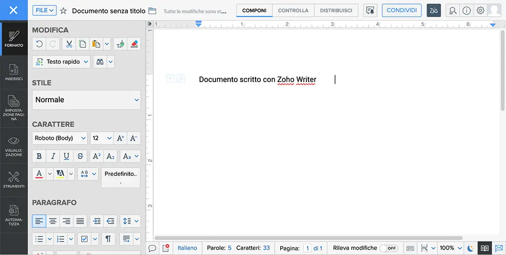 zoho writer