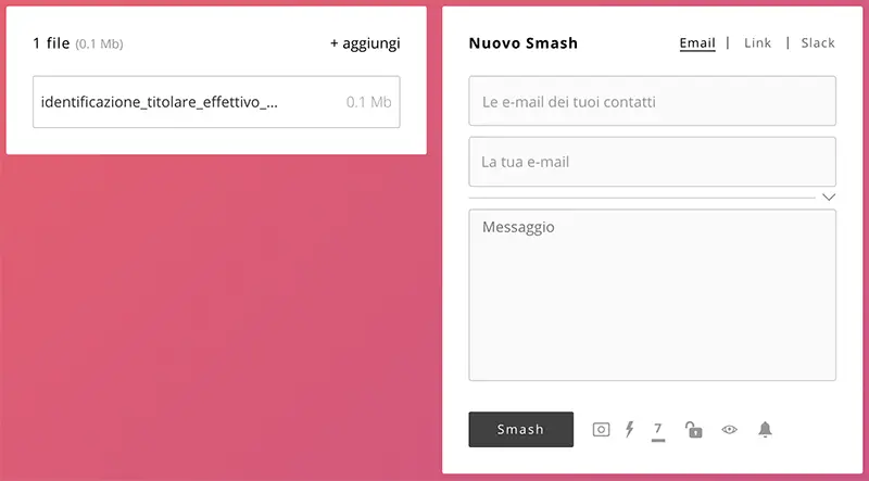 smash per inviare file pesanti