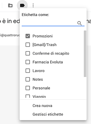 etichette gmail