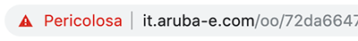 aruba url falso