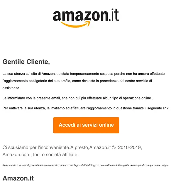 email phishing amazon