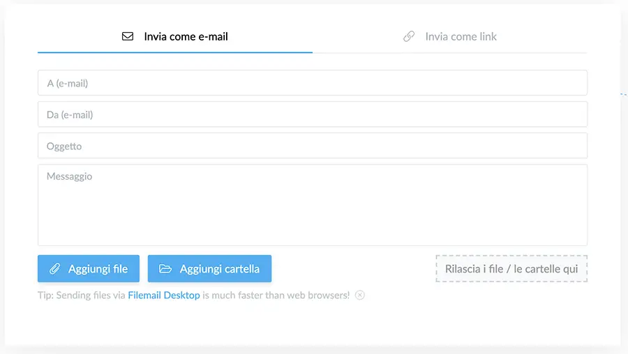 inviare grossi files con filemail