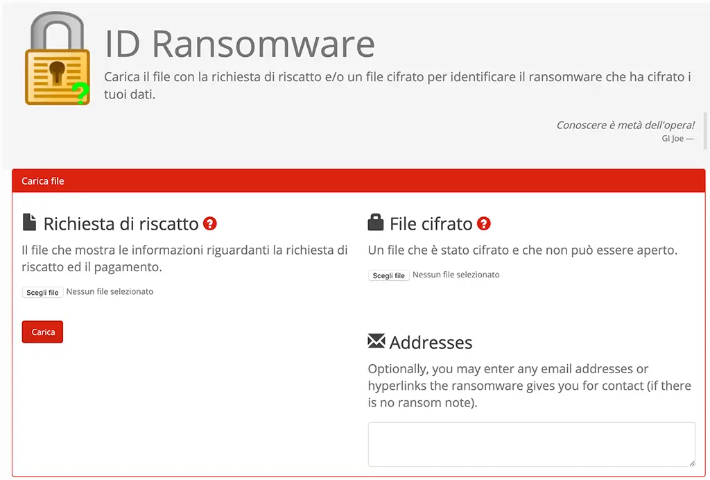 identificare ransomware