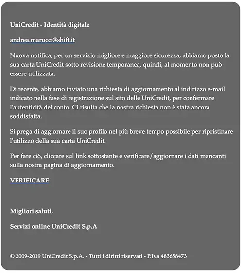 unicredit phishing