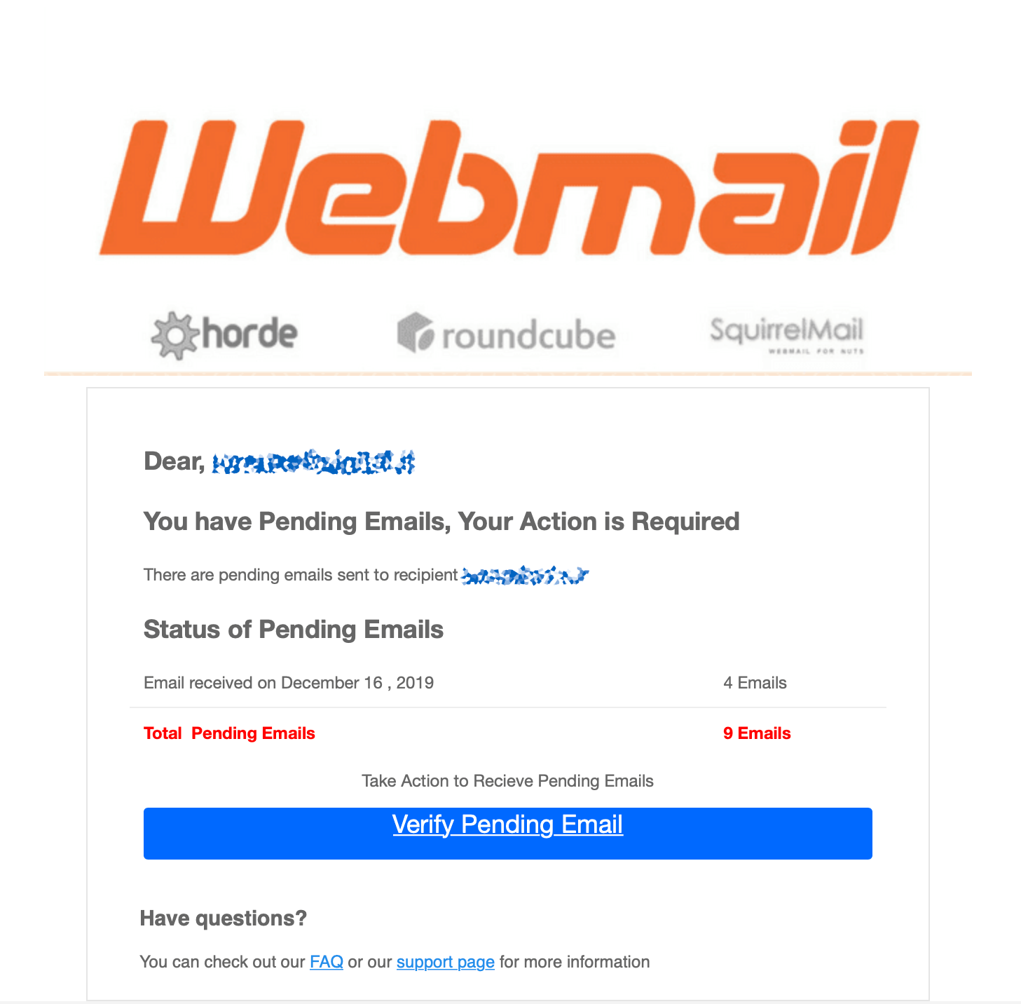 webmail email non lette
