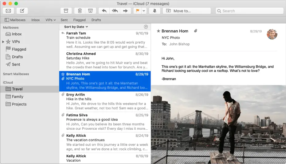 Client di posta Mac Apple Mail