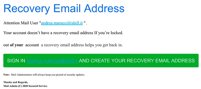 phishing verification recovery