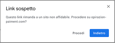 segnalazione link sospetto gmail