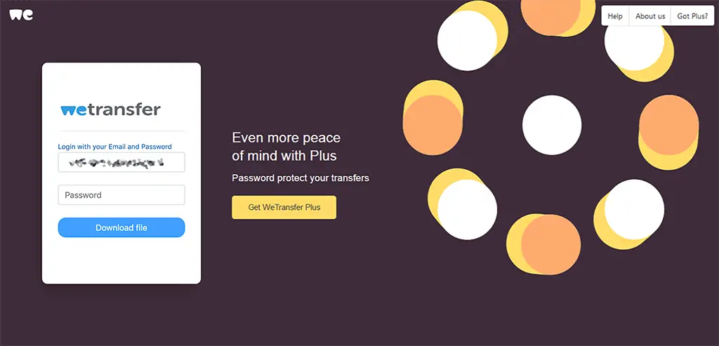 sito falso di wetransfer