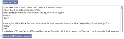 firma email html
