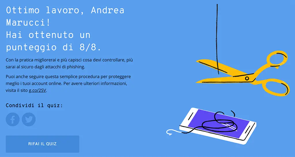 test per riconoscere il phishing