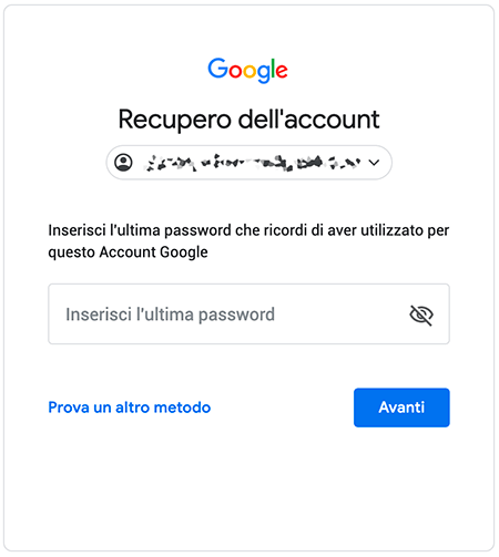controllo ultima password gmail