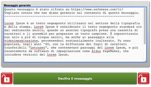 messaggio decifrato