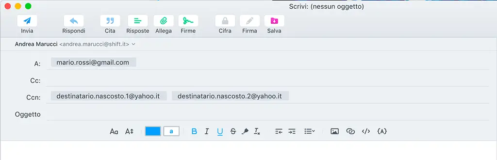 destinatari nascosti email