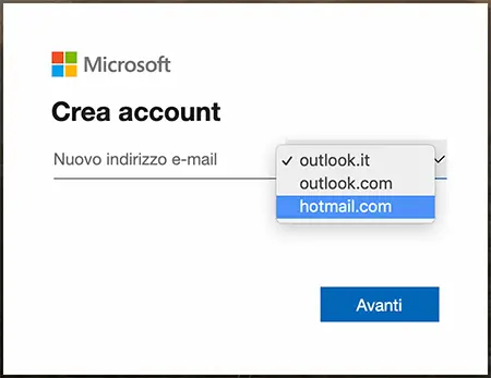 Creare email hotmail.com