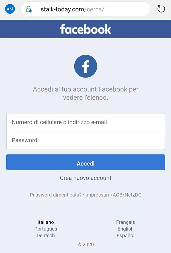 Phishing Facebook vedi chi visita il tuo profilo