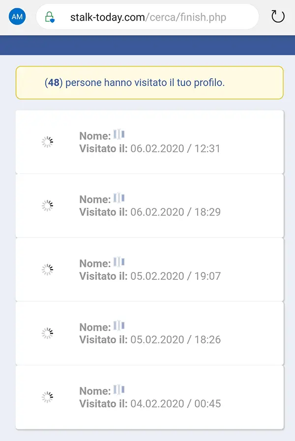 pagina finale phishing facebook