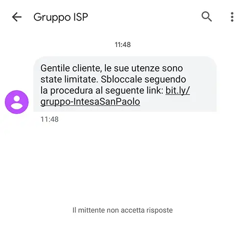 Intesa San Paolo phishing