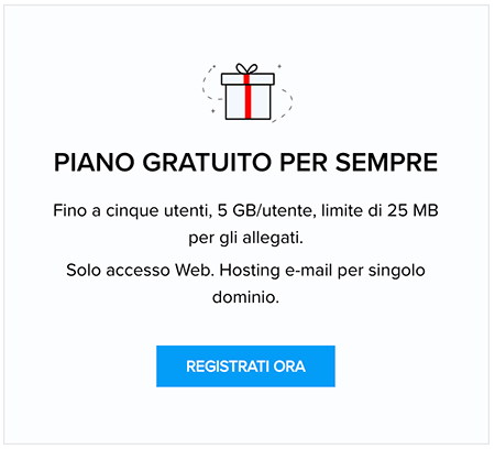 piano gratuito zoho mail