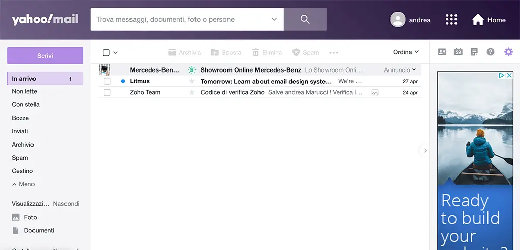 webmail di yahoo