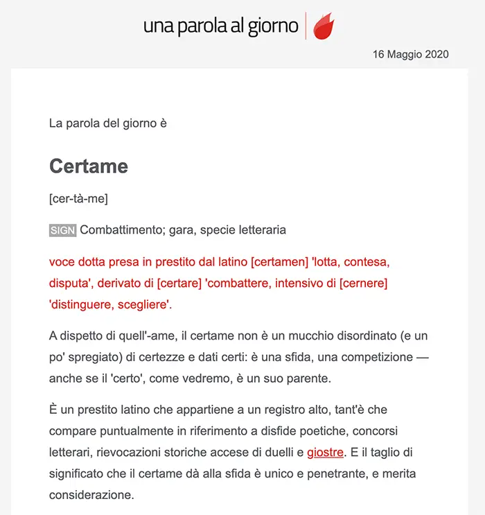 esempio di newsletter semplice